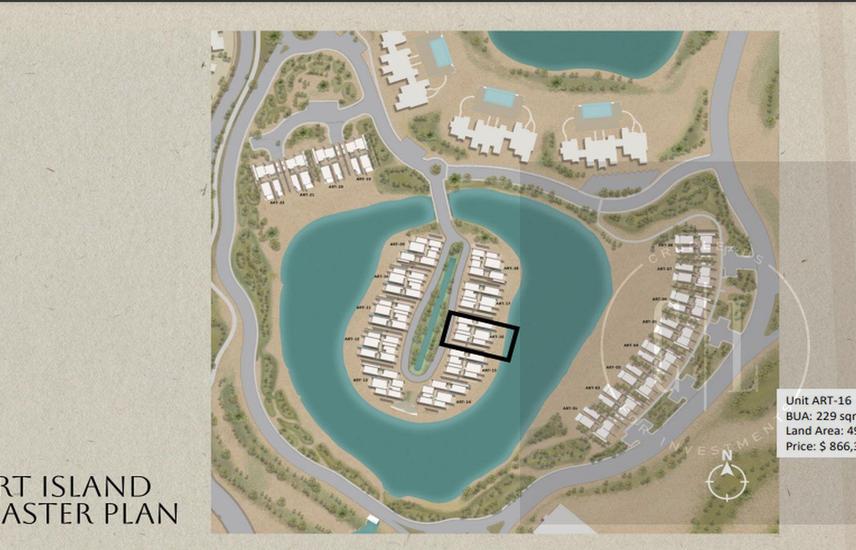 خريطة Art Island in El Gouna by Orascom Development Egypt