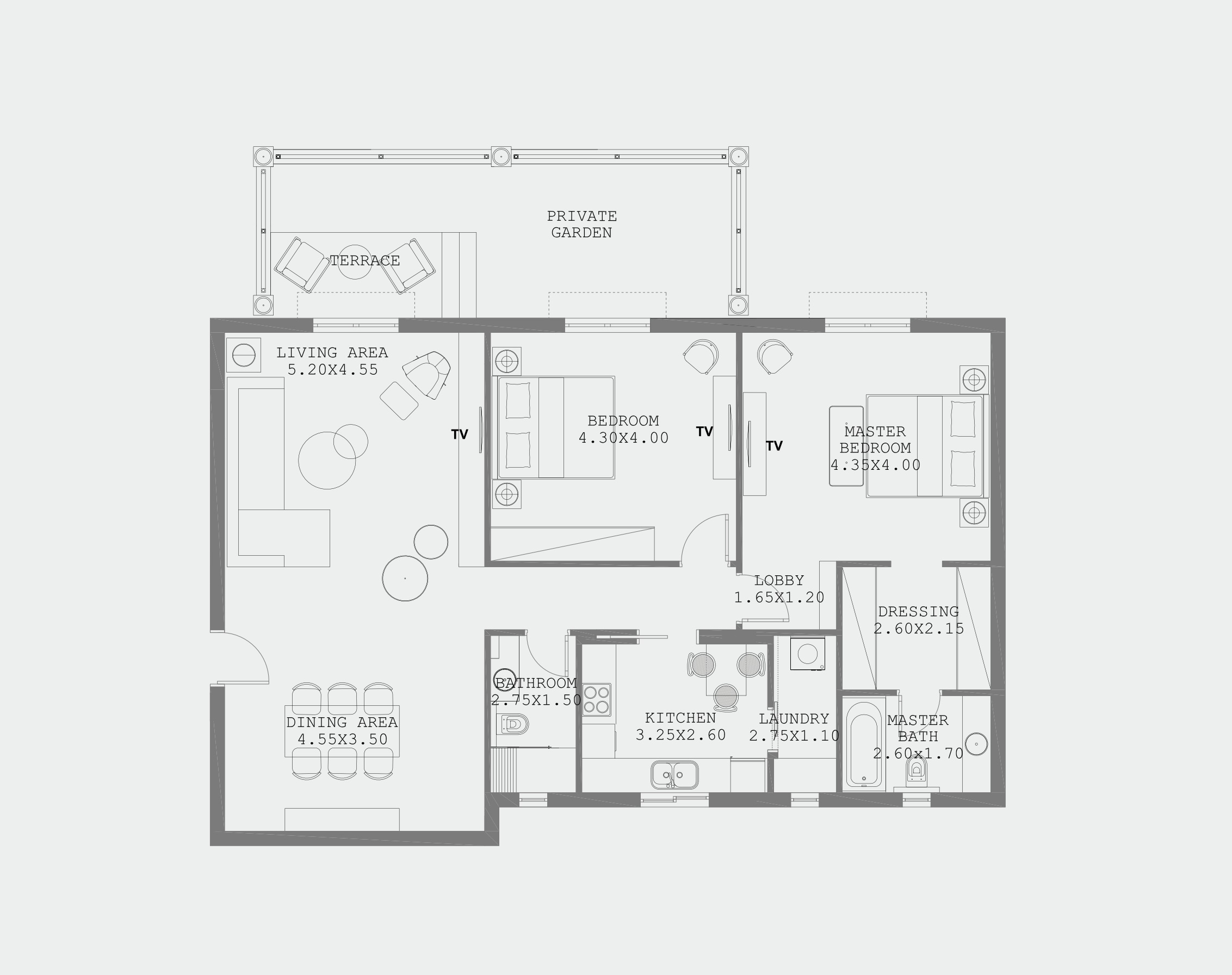 Apartment - 2 Bedrooms + Garden