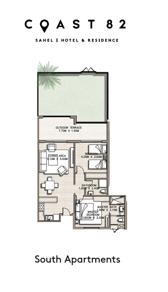 South Apartments - Apartment Type 1