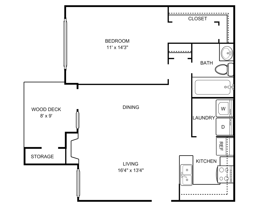 Waterside - 2 Bedrooms Roof