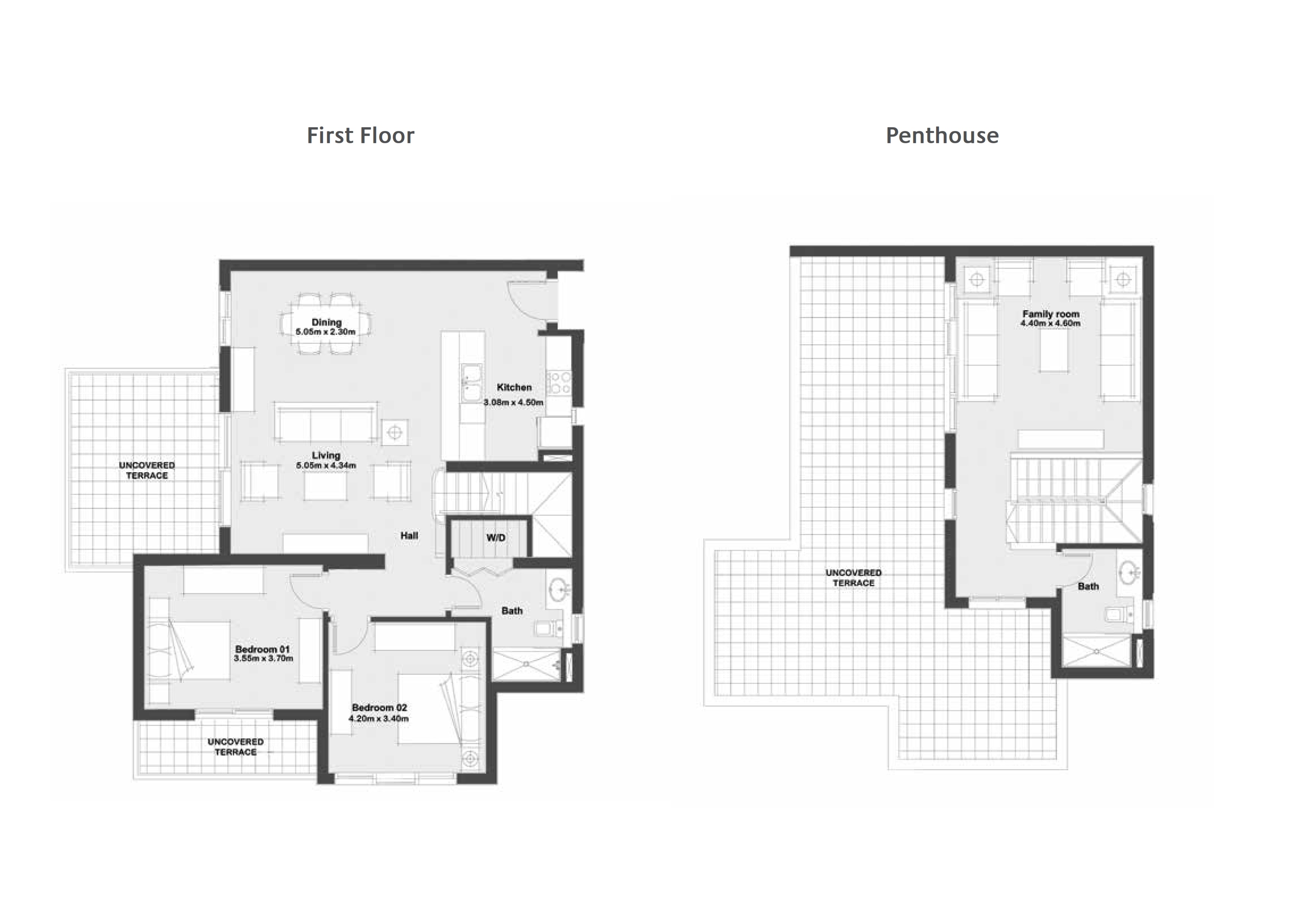 Penthouse 3 bedrooms