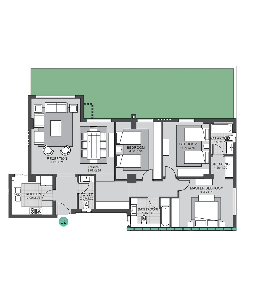 Sky Condos Phase III - Apartment + Garden