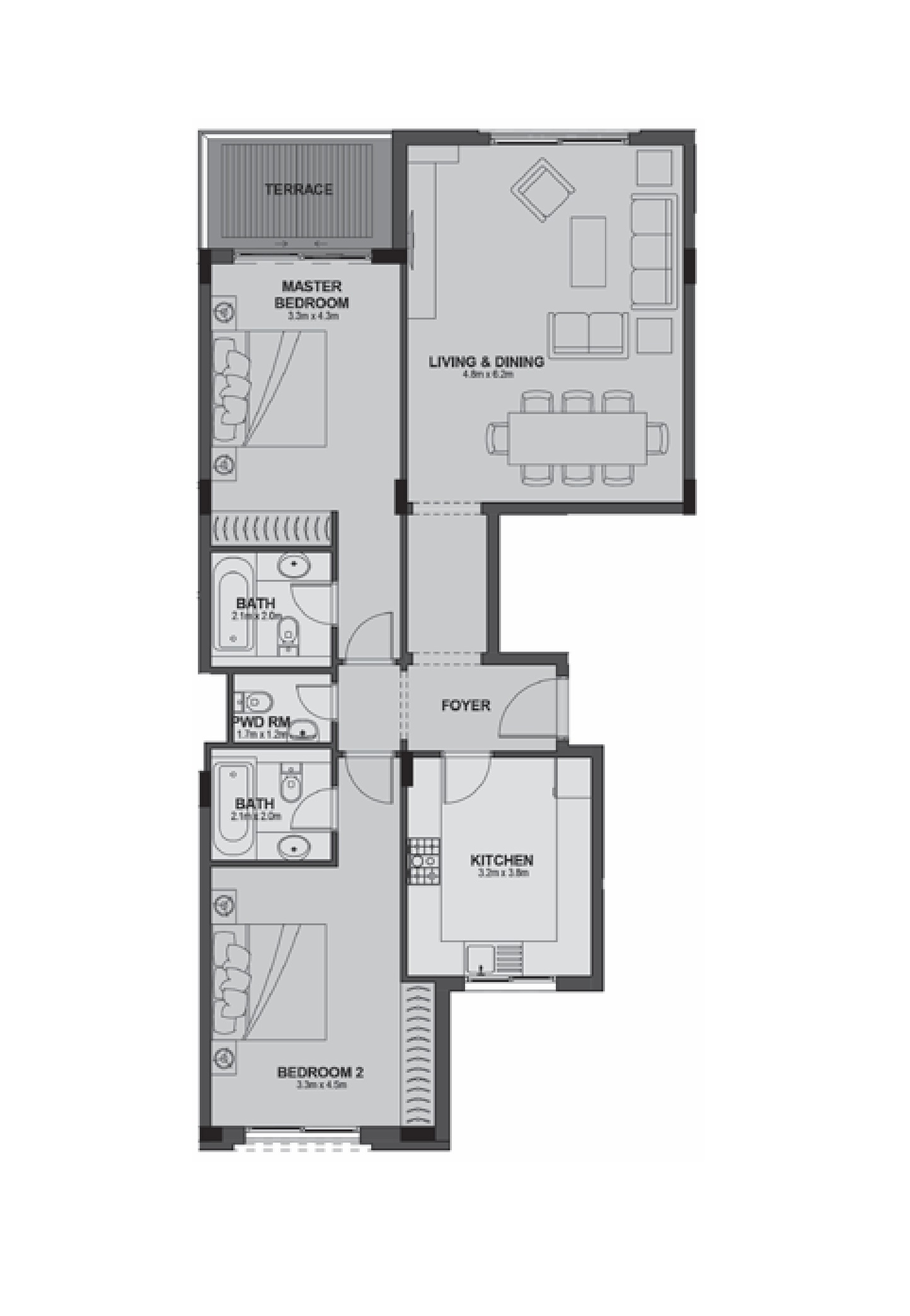 Apartment 403 - Type 3 - 2Bedrooms
