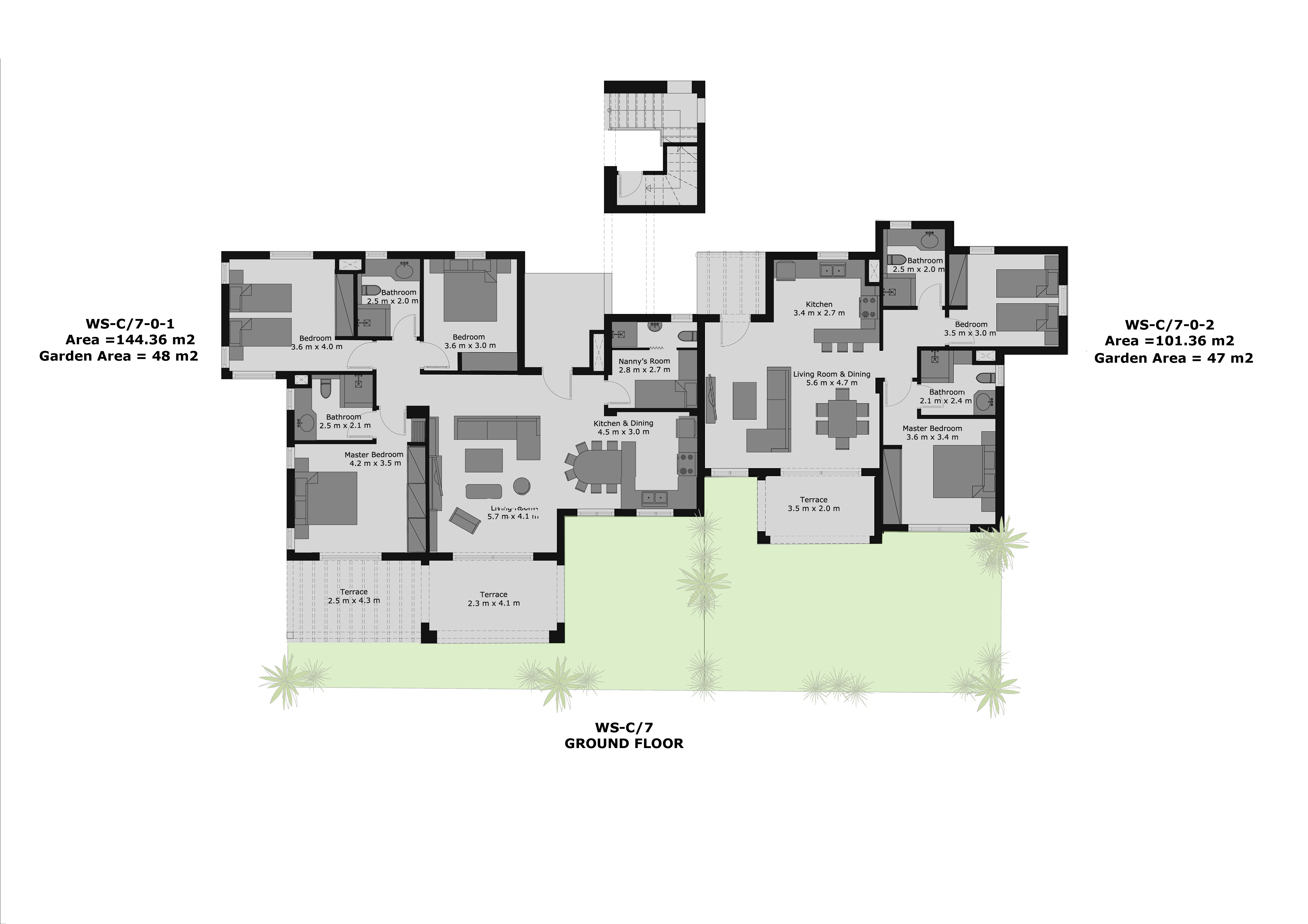 Waterside - 2 Bedrooms Ground