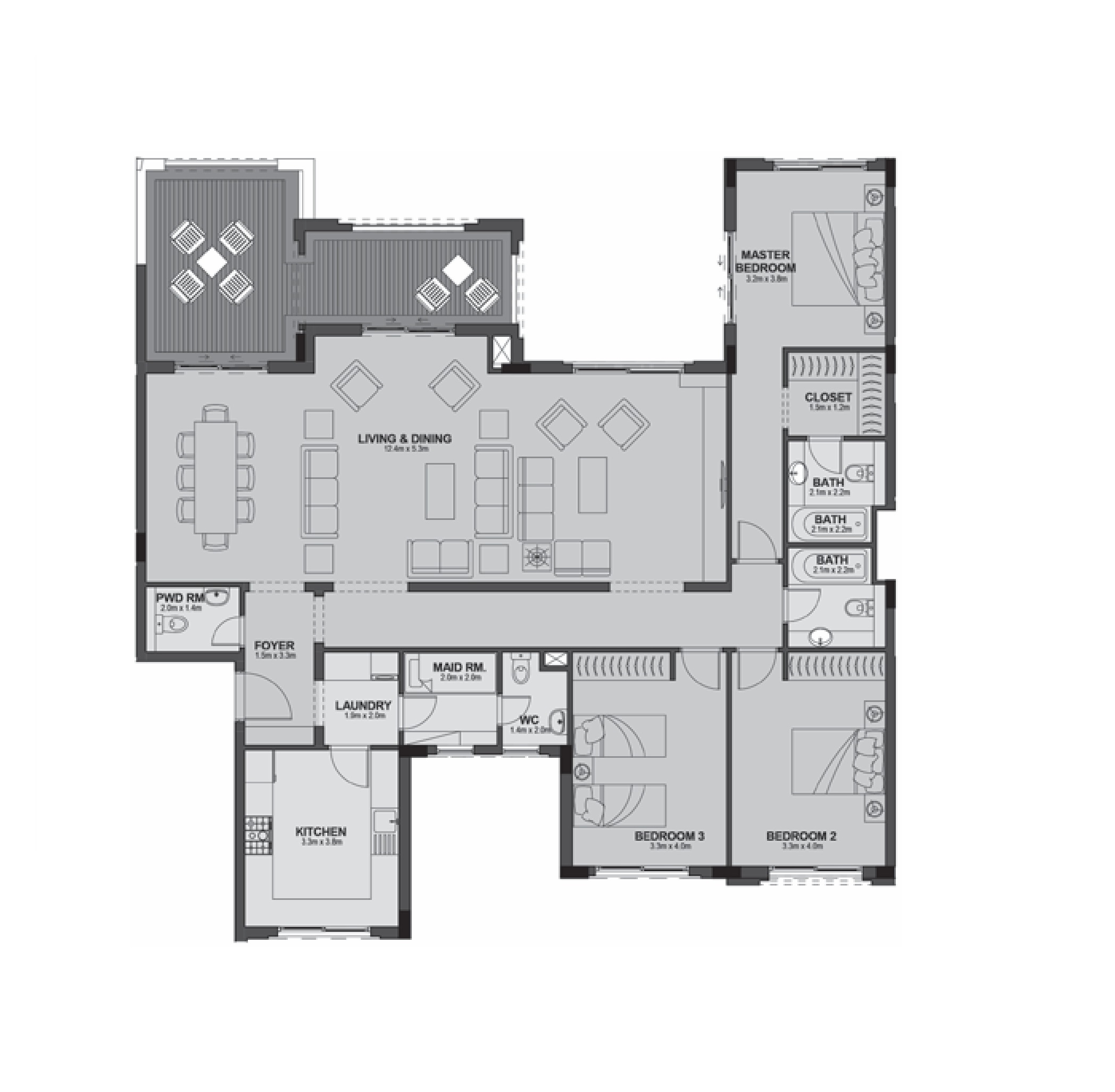Penthouse 402 - Type 3 - 3Bedrooms