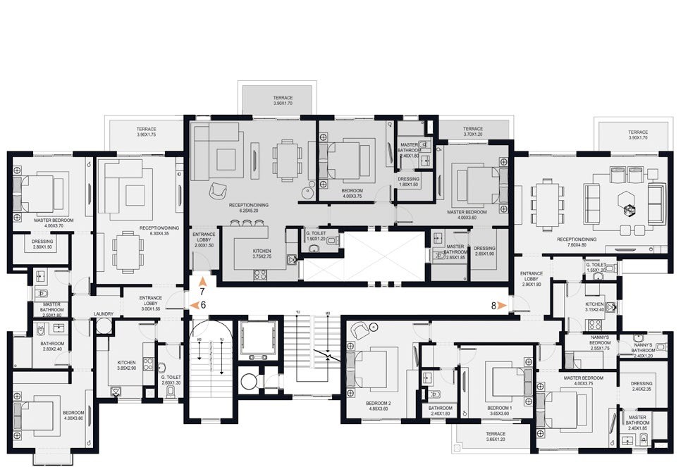 O West - Typical Apartment + Nanny Room