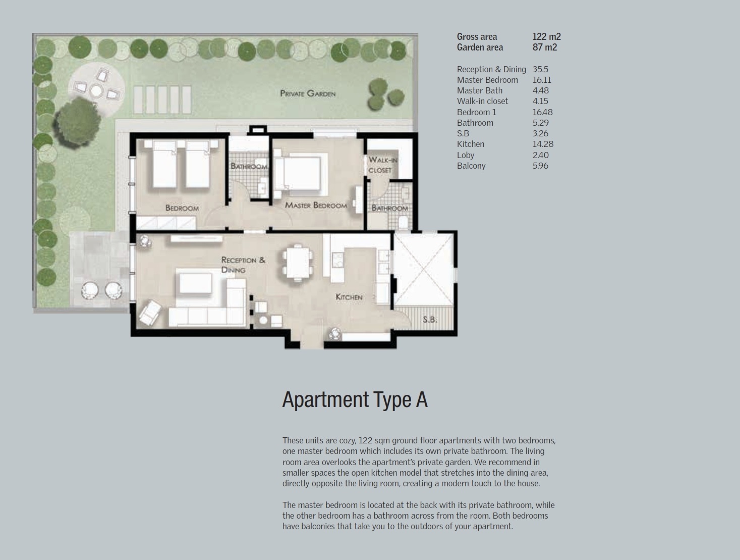 Lake View - Apartment + Garden