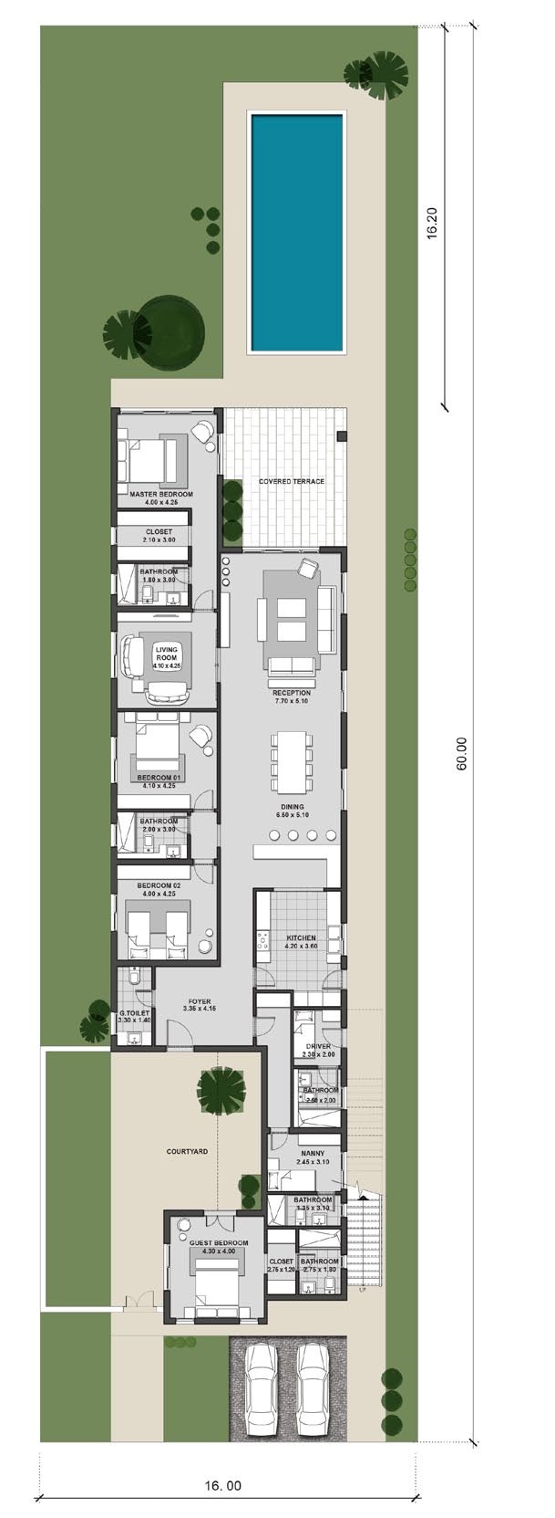 Standalone Chalet Ground+Garden